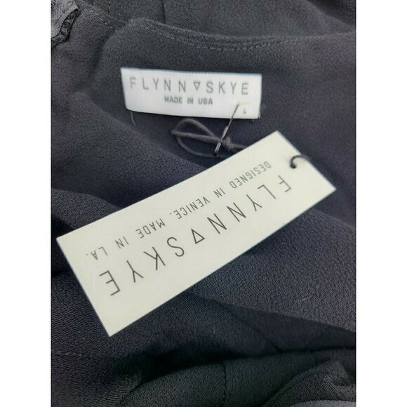 New Flynn Skye Monica Maxi Dress Womens Large Black Ruffle Off Shoulder - Picture 7 of 8